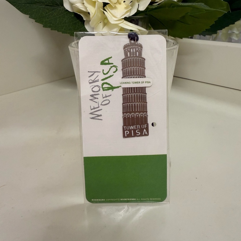 Memory of Pisa Metal Souvenir Book Mark